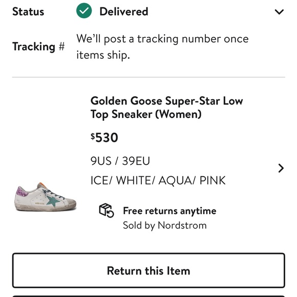 Golden Goose women’s Super Star low top sneaker. Size 39. Purple/teal/white. - Picture 8 of 8